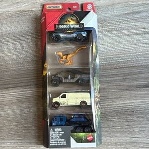 Matchbox Car Jurassic World Rebirth Cars & Dinosaur Rapid Getaway Unit JGL25 🆕